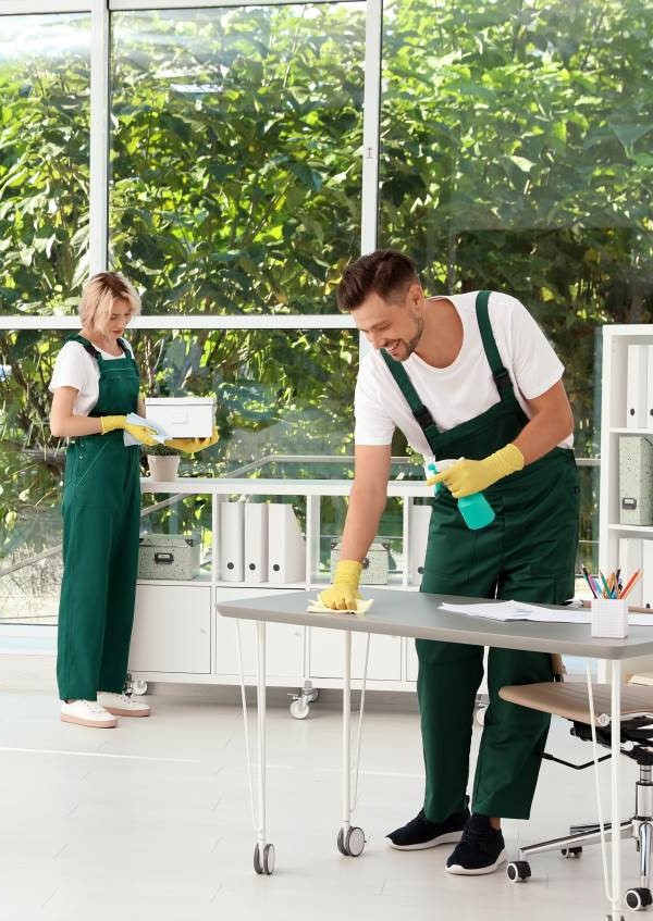 male and female Chairfull Cleaning Office
